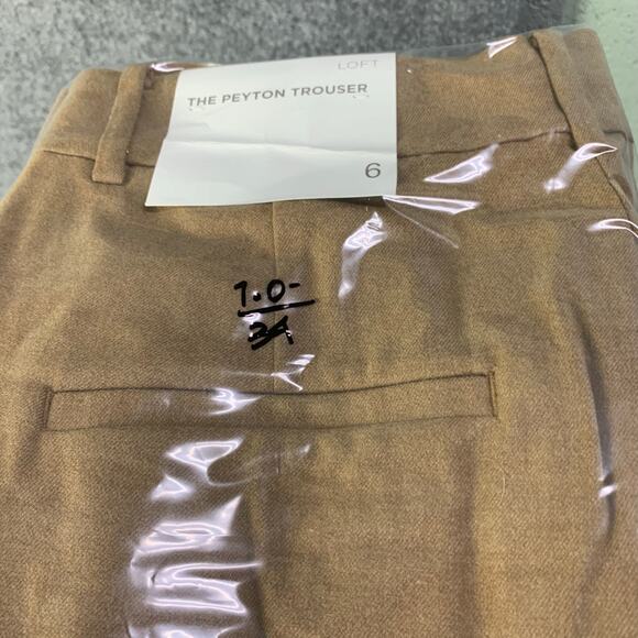 NEW LOFT The Peyton Trouser Women's Size 6 Wide Leg Pants Pleated - Picture 11 of 11